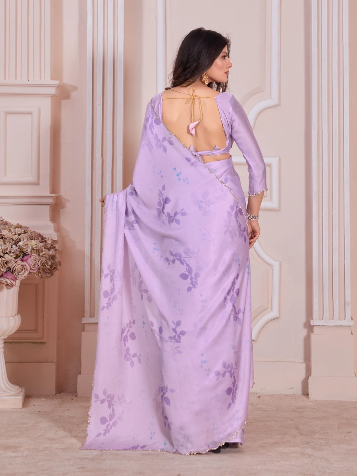 Mehak 642 Series Pure Satin Georgette Digital Print Wholesale Fancy Sarees Catalog — Wholesale Sarees, MPA wholesale from Surat — view 5